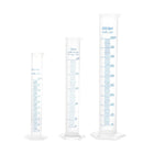 Plastic Graduated Cylinder, 100ml 250ml 500ml Measuring Cylinder, Double-Sided Metric Marking, Clear Hex Base, 3 in 1 Set