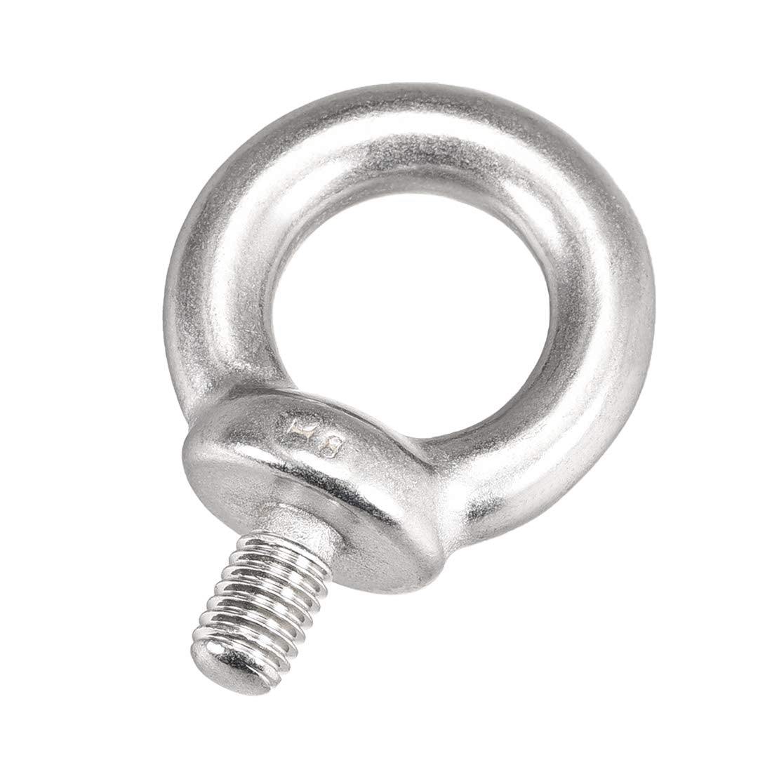 Lifting Eye Bolt M8 x 12mm Male Thread 304 Stainless Steel for Hanging, Pack of 8