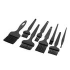 8Pcs Black Plastic Handle Conductive Ground ESD Anti Static Brush Set