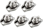 5 Pcs 304 Stainless Steel Single Wire Rope Clip Cable Clamp for 1mm-1.5mm Rope
