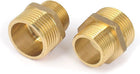 1BSP to 3/4BSP Male Thread Brass Pipe Hex Nipple Fitting Adapter 2 Pcs