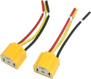 Car Auto Headlight Connector H4 Lamp Bulb Socket 2 Pcs