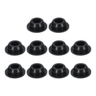 10pcs Hole Plug 1/2 Inch (12mm) Button Plugs Fit for 9mm Hole, Snap in Locking Hole Tube Plug Silicone Tube Waterproof Plug Tube Plug, Black