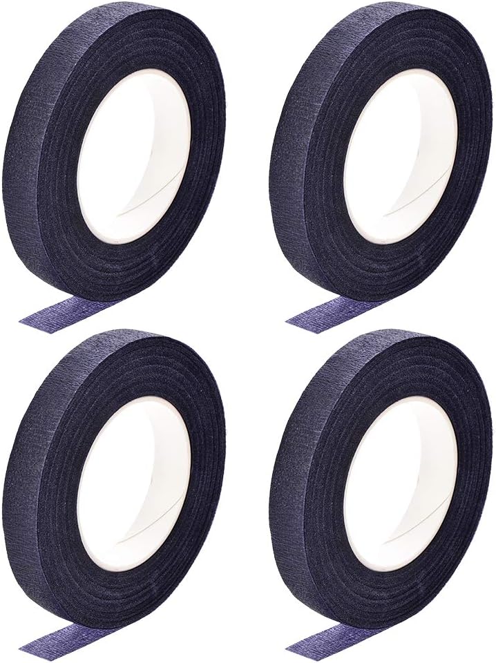 LinkMejor 4 Roll 1/2-inch Wide 30Yard Purple Floral Tape Flower Adhesives Floral Arrangement Kits