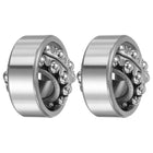 2204 Self-Aligning Ball Bearings 20mm Bore 47mm OD 18mm Thickness Double Row Open Type Chrome Steel 2pcs