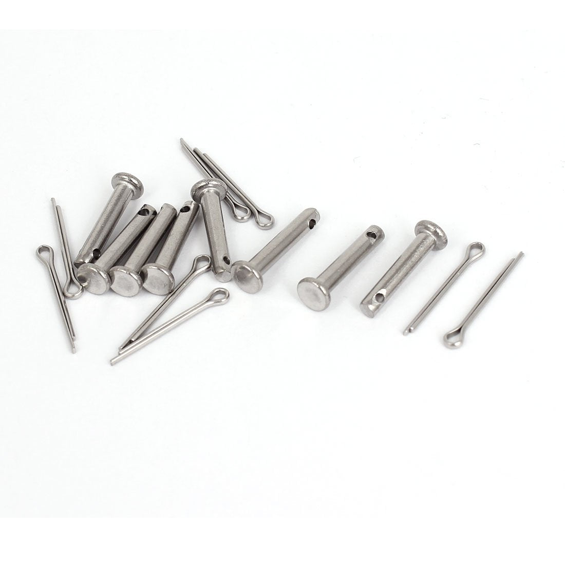 M3 x 16mm Flat Head 304 Stainless Steel Clevis Pins Fastener 8Sets
