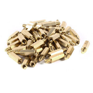 50pcs Brass Hex Standoff Spacer Screw Female to Male 16mm+6mm M4 4mm