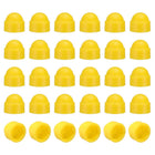 30Pcs Hex Nut Cover, M5x8x9.5mm Plastic Dome Nut Protection Cap Hex Screws Bolt Covers for Indoor Outdoor Furniture Automotive Bolts Decoration, Yellow