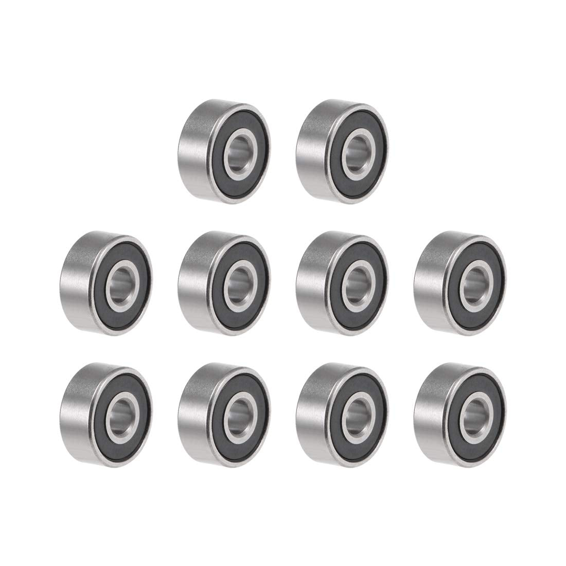 R2-2RS Deep Groove Ball Bearing 1/8" x 3/8" x 5/32" Sealed Z2 Lever Bearings Skateboard Bearings Sealed Industrial Bearings10pcs