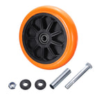 8 Inch Caster Wheels, Polymer on Steel Wheel with Strong Load-Bearing Capacity, for Commercial Warehouses, Yellow