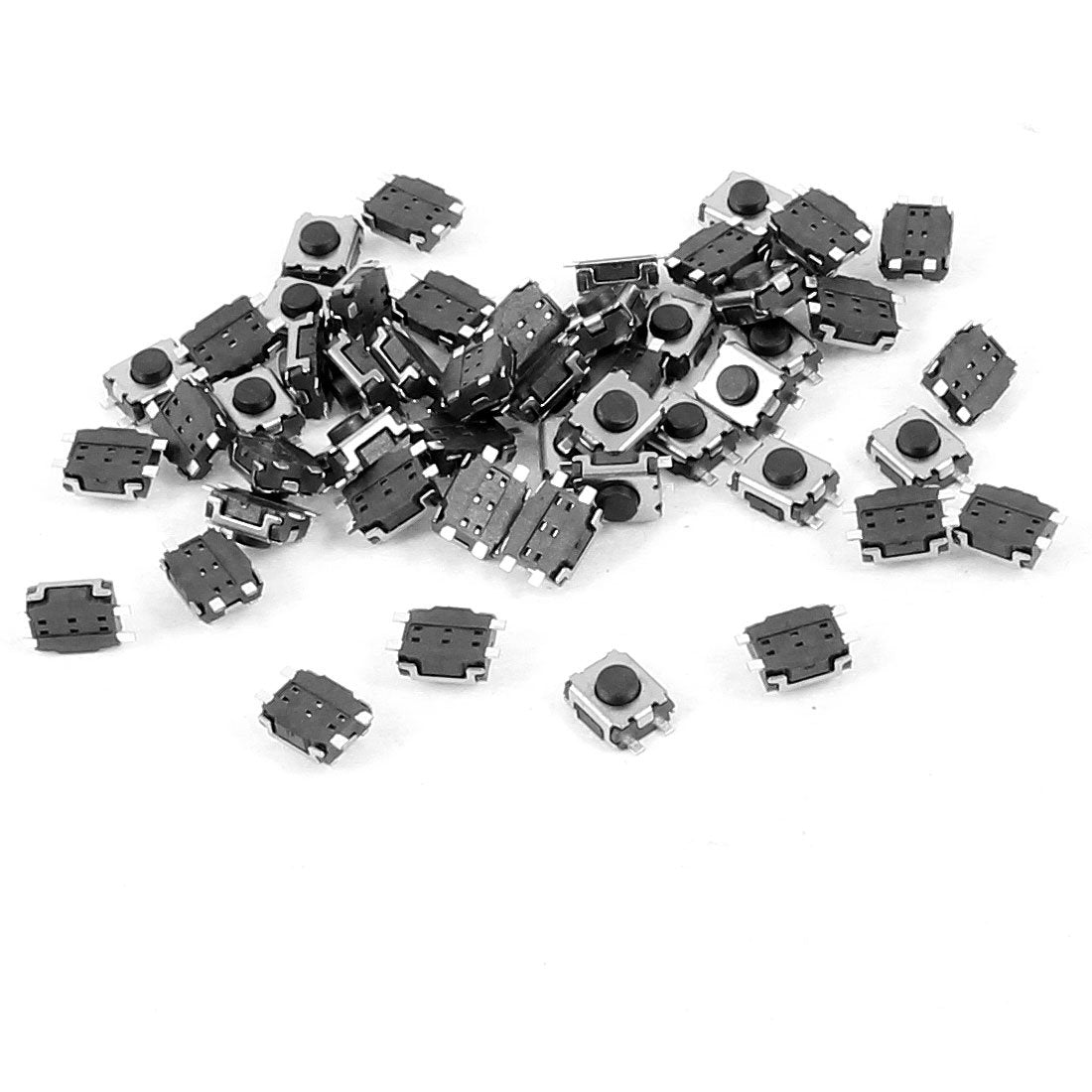 50 Pcs 4mm x 3mm 4 Pins Surface Mounted Devices SMT Ultrathin Momentary Push Button Tact Switch