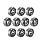 698-2RS Deep Groove Ball Bearing Double Sealed 1180098, 8mm x 19mm x 6mm Carbon Steel Bearings (Pack of 10)