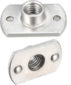 M6 Carbon Steel Slab Base T-Shaped 2 Projection Weld Nuts Pack of 25