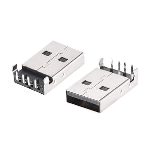 30 PCS USB 2.0 Type A Erkek Soket Bağlantı Jack Kapısı, 4-Buçuk DIP 90 Derece Sağ Açılı, Tamir Değişim Adaptörü