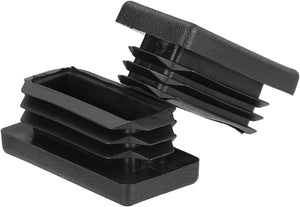 4 Adet Plastik Delik Kapakları, 1.57"x0.79"(40x20mm) Dikdörtgen Kıvırcık Boru Son Kapakları, 1-3mm Boru Kalınlığı Uygun, Metal Boru Sandalye Masife Ayakları İçin Mobilya Ayakları İç Eki