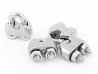 3mm 1/8 Inch Stainless Steel Wire Rope Cable Clamp Clips Fastener 4pcs