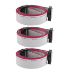 IDC Flat Ribbon Cable, 2.54 mm Pitch, 16 Pin, 100 cm Length, 3 Pieces