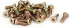 M6 x 15mm Fully Thread Hex Socket Drive Flat Head Screws Bolts Fasteners 30PCS
