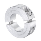 Double Split Clamp-On Shaft Collar for 7/8" Shaft, Two-Piece Clamping Collar, 1-5/8" OD, 1/2" Thickness, Aluminum Alloy Set Screw Split Collar Clamp