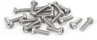 M4 x 14mm 316 Stainless Steel Round Torx Head Machine Screw Silver Tone 20pcs