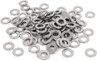 Silver Tone 304 Stainless Steel Flat Washer 1/4-inch 100pcs for Screws