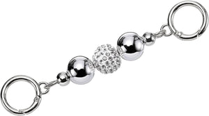 Purse Strap Extender, 14.5cm/5.7" Artificial Pearl Bag Short Chain Replacement for Women Handbag Shoulder Crossbody Bag (Silver)