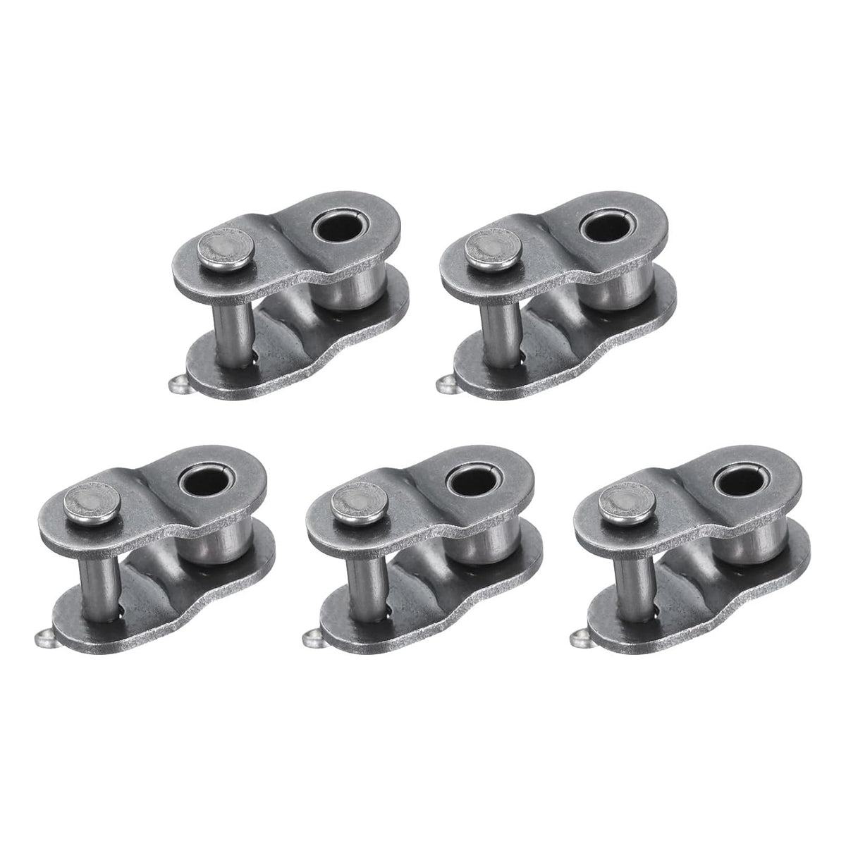 5Pcs #420 Chain Offset Half Link Roller, 1/2" Pitch Carbon Steel, Standard Chain End Connector Split Links