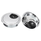 Cable Hole Cover, 2Pcs 2-1/4 Inch ABS Desk Cable Wire Cord Grommet Hole Cover for Office Computer Desk Wire Organizer, Silver
