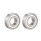 6203Z Deep Groove Ball Bearing Single Shield 60203, 17mm x 40mm x 12mm Chrome Steel Bearings (Pack of 2)