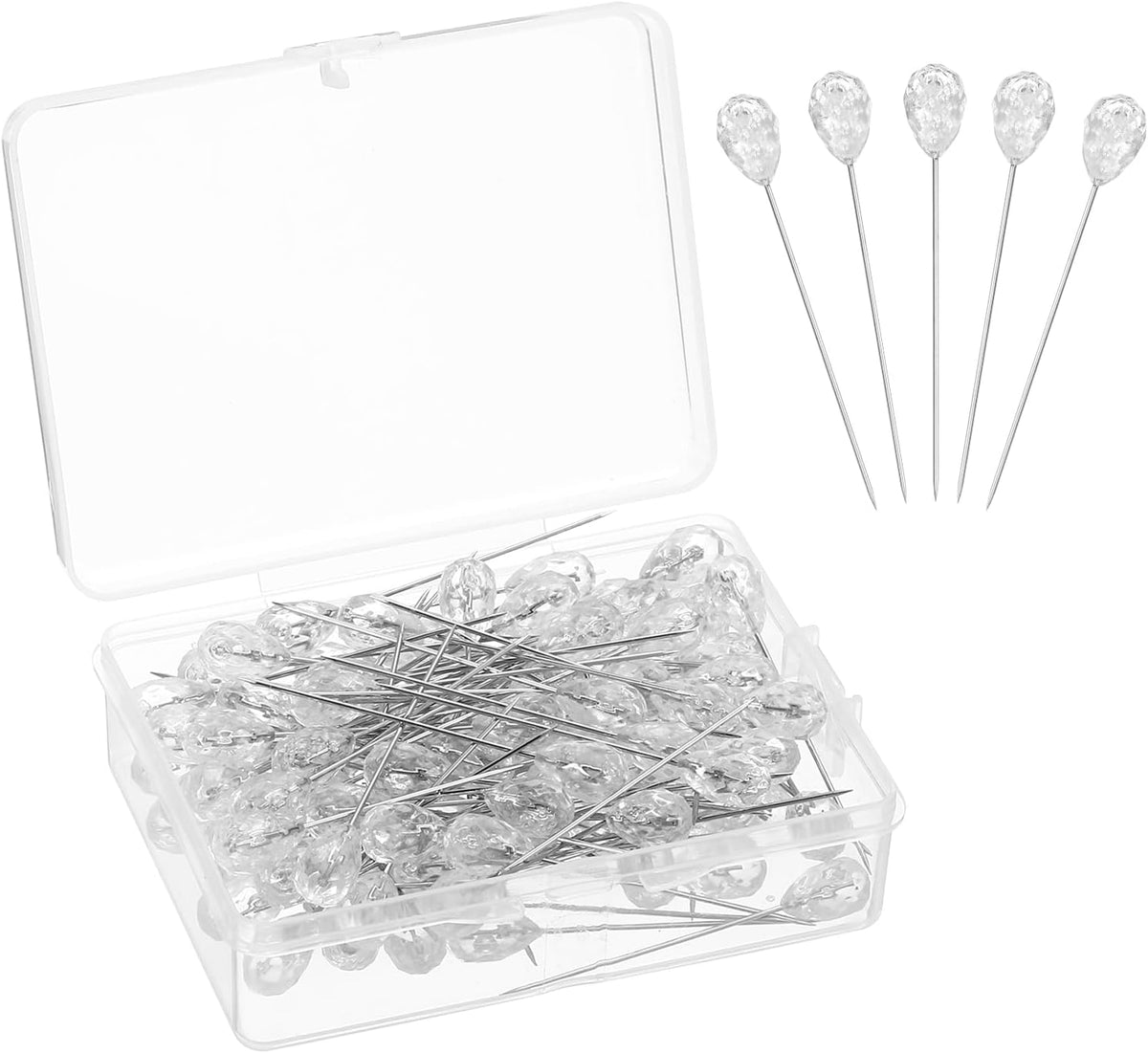 Bouquet Pins, 100pcs 2 Inch Corsage Pins Flower Pins Straight Head Pins for Wedding Bouquet Sewing Decoration DIY Craft