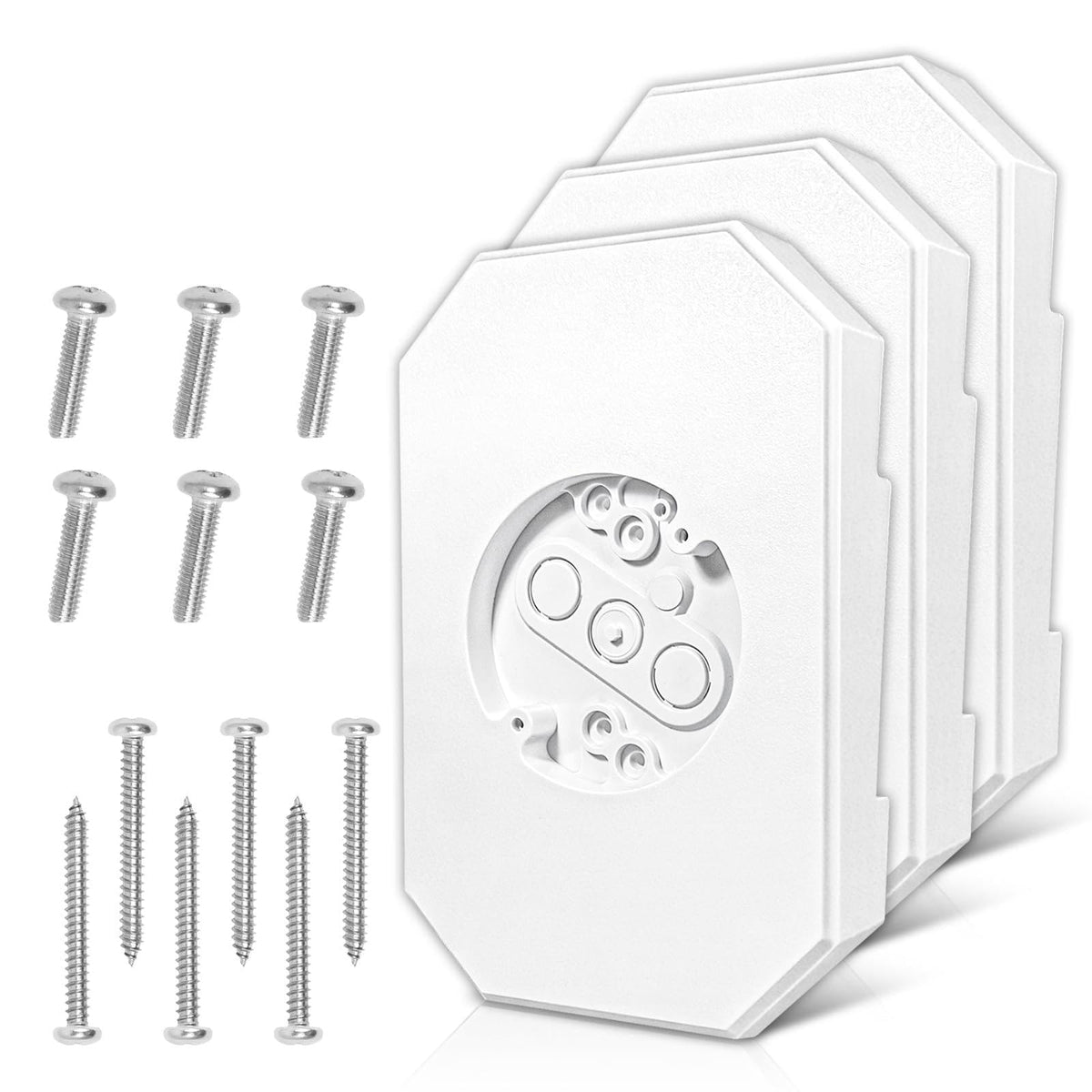 3 Sets 8141DBL Siding Mounting Block, Vinyl Outdoor Mounting Plate kit