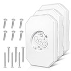 3 Sets 8141DBL Siding Mounting Block, Vinyl Outdoor Mounting Plate kit