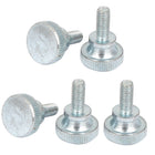 a16050300ux0542 M5x12mm Carbon Steel Metric Flat Knurled Head Thumb Screws Bolts 5 Pcs (Pack of 5)