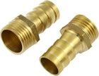 5/8" Inside Dia Hose 1/2" PT Thread Brass Straight Barb Barbed Connector 2 Pcs