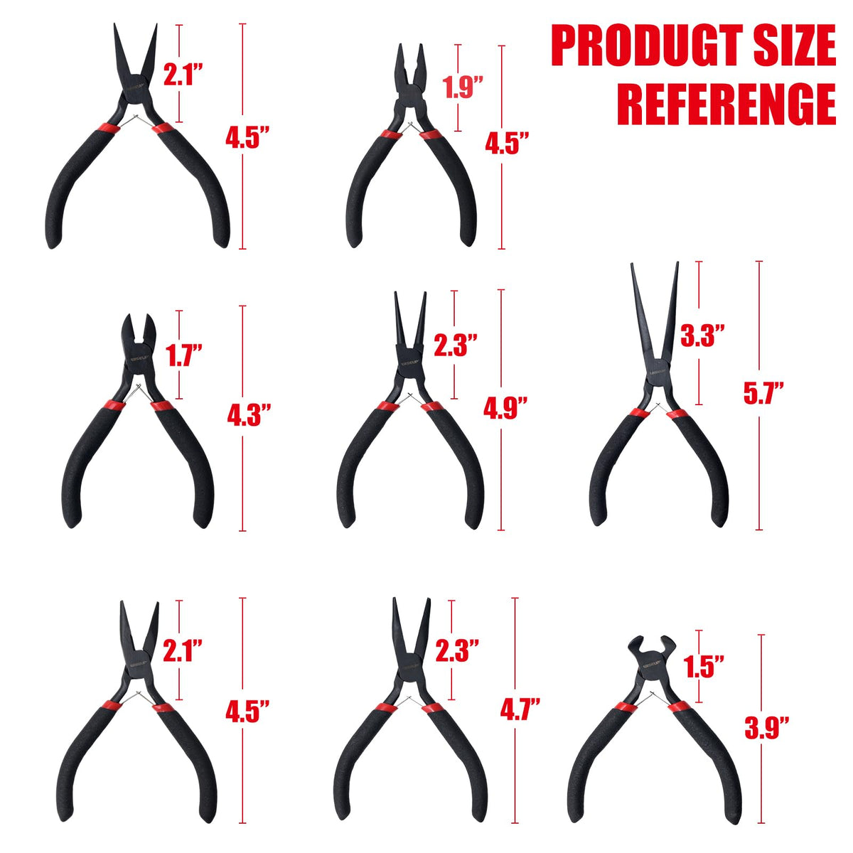 LinkMejor 8-Piece Mini Pinzette Set, per Artigianato, Elettronica e Creazione di Gioielli