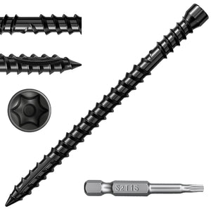 #10 x 1-7/8" Hidden Deck Screws, 350Pcs Star Drive Countersunk Wood Screws