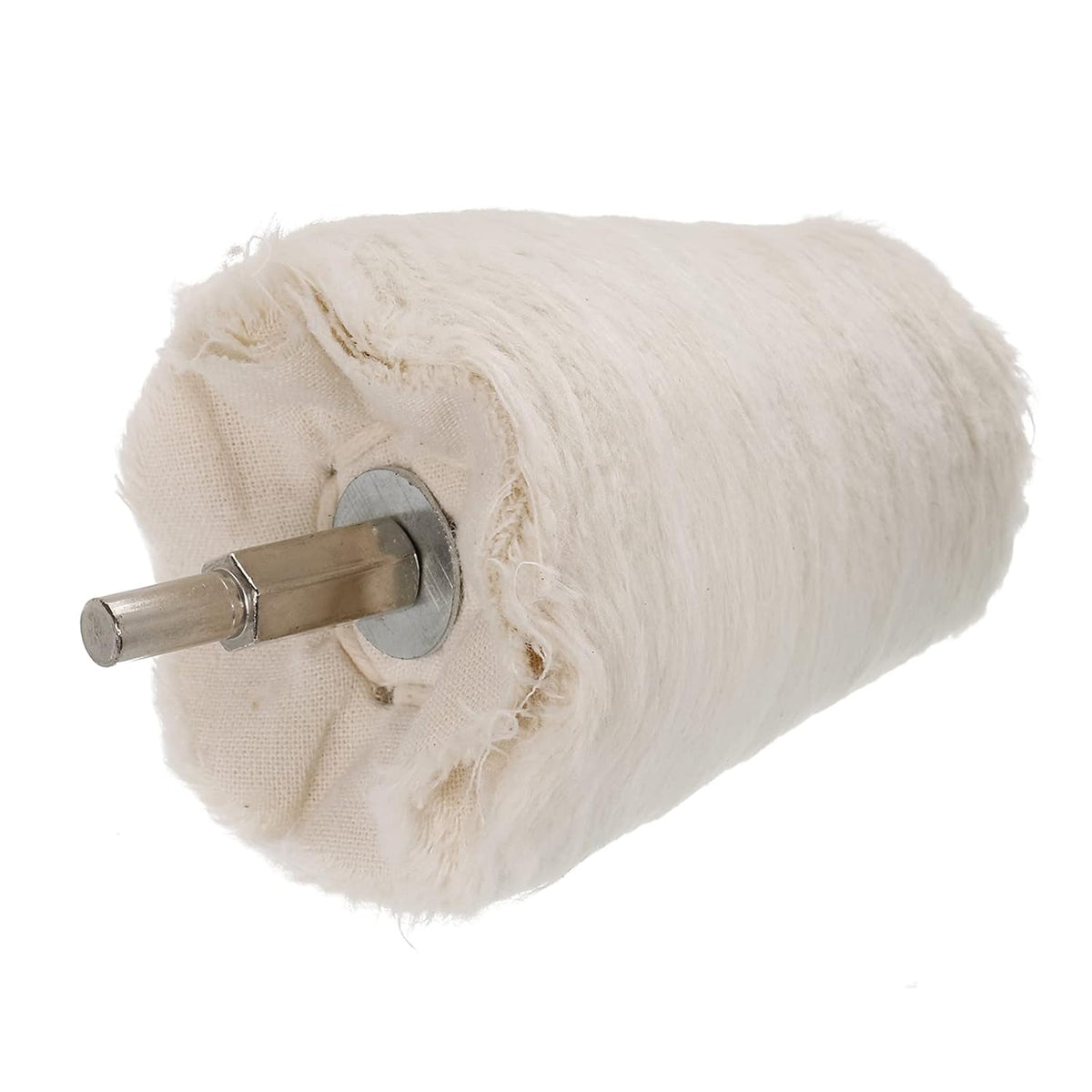 Cotton Buffing Wheel, 2.4" x 1.6" Diameter Cone Shape with 1/4" Shank Polishing Wheel for Rotary Tool