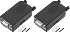 D-sub Connector DB15 Female Socket 15-pin 3-Row Female Serial Port Terminal Breakout Block Adapter with Screw for Mechanical Equipment CNC Computers