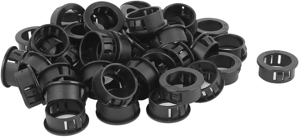 50pcs 25mm Mounted Dia Snap in Cable Wire Bushing Grommet Protector