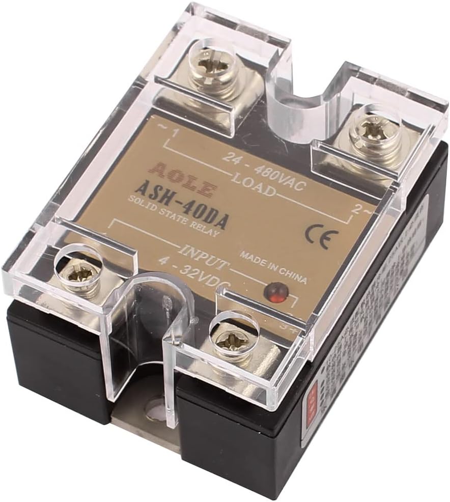 ASH-40DA 4-32VDC to 24-480VAC 40A Single Phase Solid State Relay DC to AC Relay