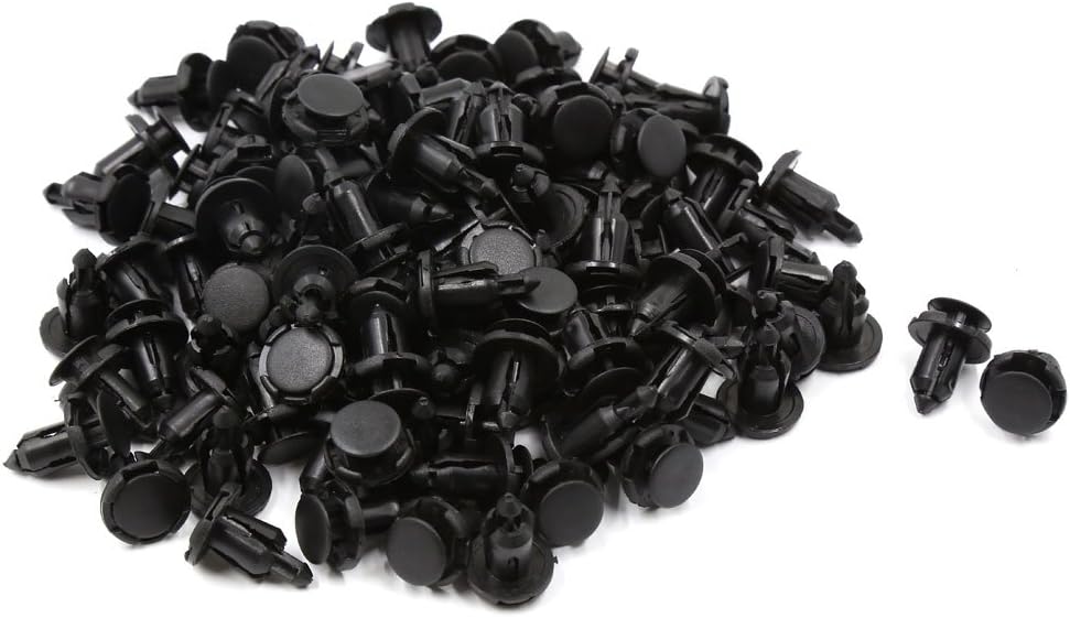 100 sztuk plastikowych węgli z dziurą o średnicy 9 mm, klipsy czarne