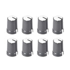 8Pcs Potentiometer Volume Control Knob Cap Plastic White 6mm Shaft Dia. Rotary Knob 12mm Dia. X 17mm Height