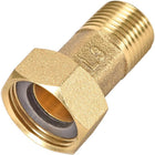 Brass Pipe Fitting, Hex Nipple, G1/2 Male x G3/4 Female Thread Connector Water Meter Coupling 48mm Length