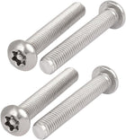 M8x50mm 304 Stainless Steel Button Head Torx Security Machine Screws 4pcs