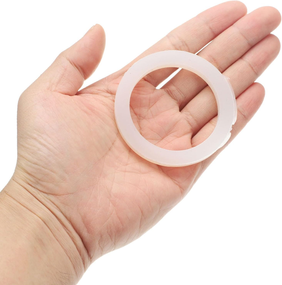 6 Pcs Étanche en Silicone Épaisse Étanchéité de Joint DN20 2-19/32" OD x 2" ID x 1/4" Épaisseur Grandes Étanchéités de Joint O Anneau, Écarteur en Caoutchouc Industriel, Blanc