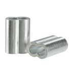 Aluminum Crimping Loop Sleeve Double Barrel for 7/32" - 1/4" Wire Rope Pack of 25