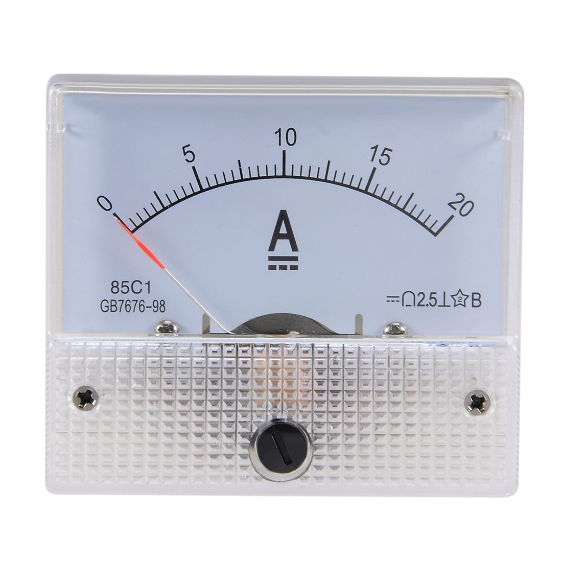 Analog Current Panel Meter with Pulse DC 0-20A 85C1 64x60x56mm for Circuit Testing Gauge