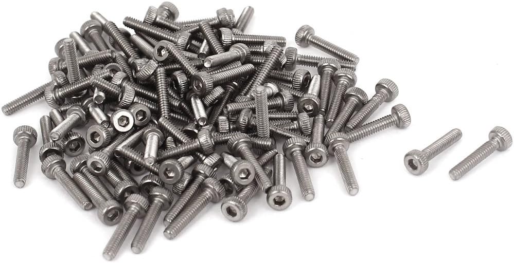 M2x10mm Stainless Steel Hex Key Socket Head Cap Bolts Screws 100pcs