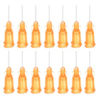50 Pcs 23G Plastic Dispensing Needles, 1/2" PP Glue Needle Tube Blunt Luer Lock Tips with PP Flexible Needle for Liquid Glue Gun, Orange
