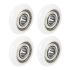 Ball Bearing Guide Pulley Roller Round Wheel 8x30x8.5mm Double Metal Shielded (GCr15) Chrome Steel Bearings 4pcs